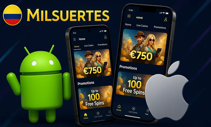 pantallas de Android y iPhone con la aplicación de Milsuertes