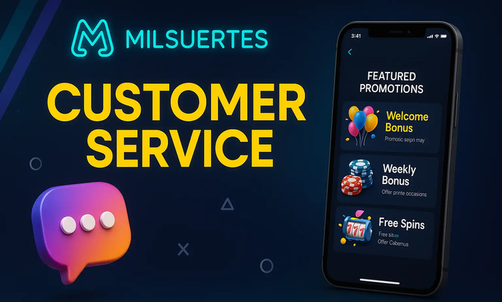 lobby móvil de Milsuertes al lado de una burbuja de chat