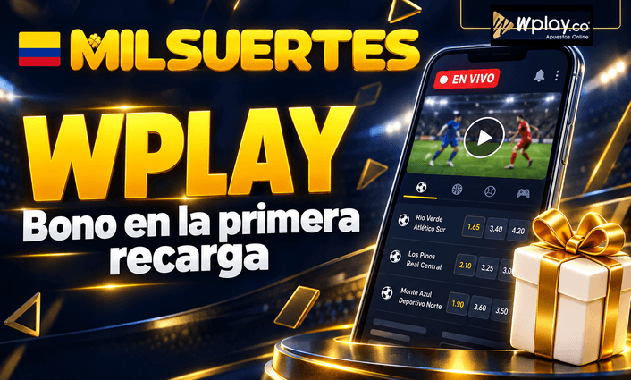 Pantalla de un teléfono con el sitio web móvil de Wplay